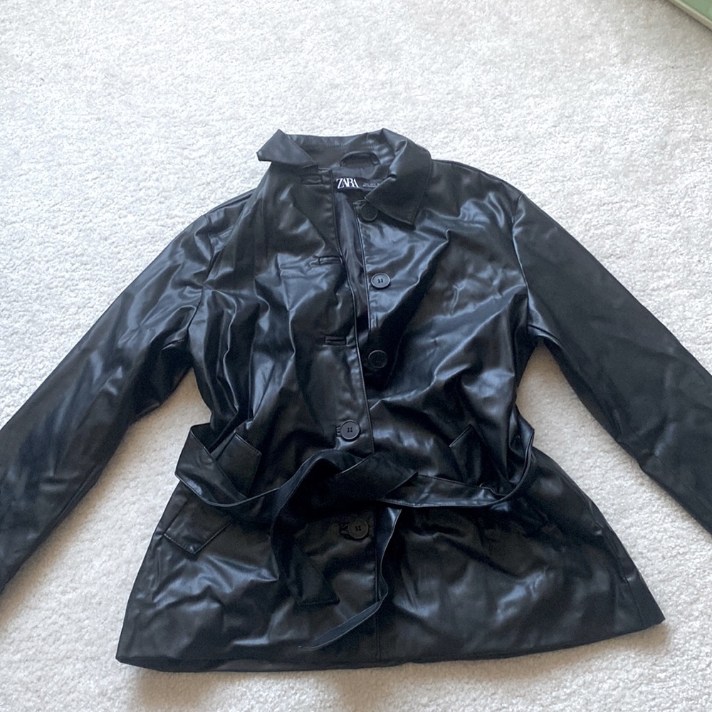 Zara blazer/overshirt faux leather